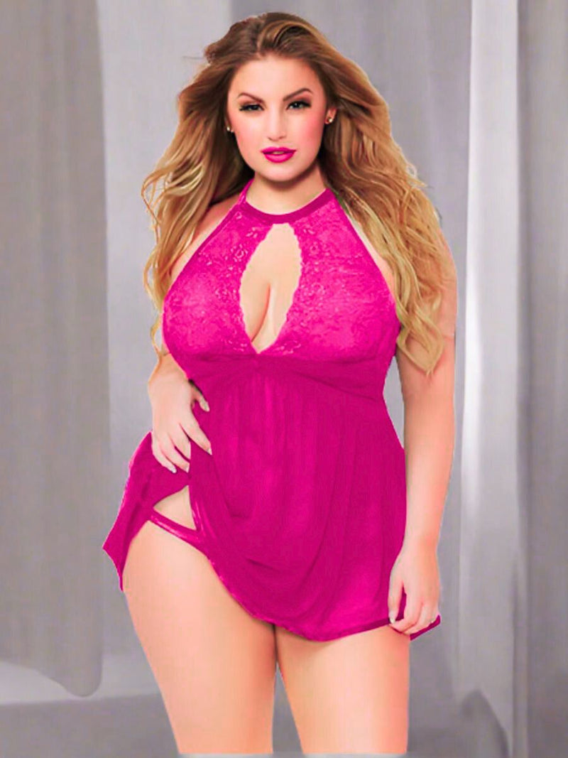 Plus size babydoll με slip – αέρινο και sexy | Juicy String