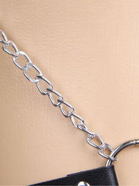 Bondage harness με δερμάτινα λουριά και μεταλλικές αλυσίδες – Juicy String