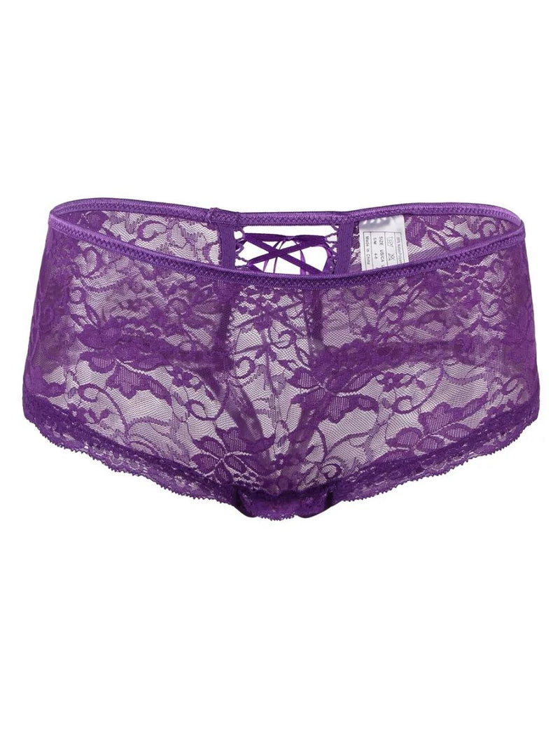 Μοβ σέξι εσώρουχο με άνοιγμα στον καβάλο – Juicy String