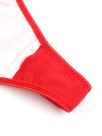 Κόκκινο δερμάτινο mini φόρεμα με διαφάνειες – Juicy String