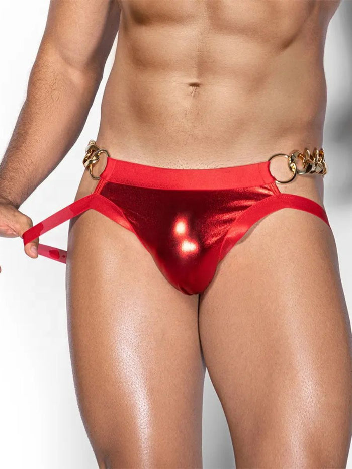 Κόκκινο Σέξι Jockstrap PU Leather 🔥❤️