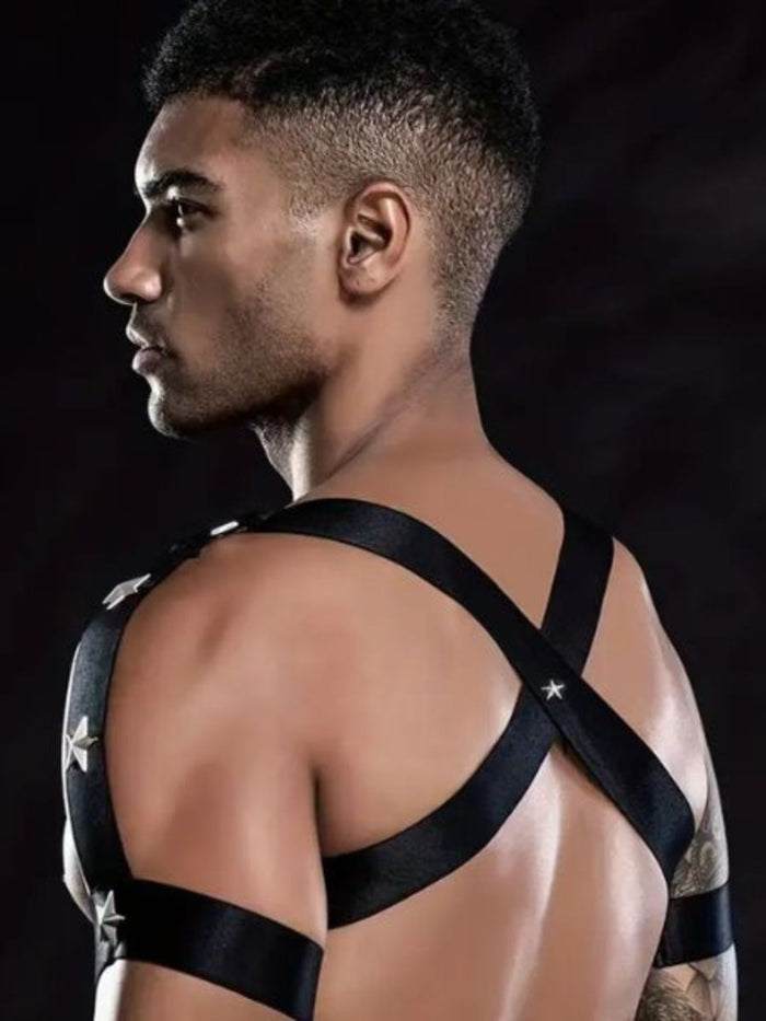 Roleplay Men's Chest Harness System Wet Look