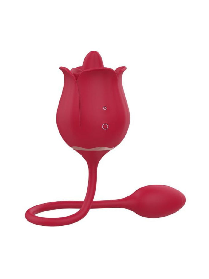 Rose Clit Licking Mini Δονητής επαναφορτιζόμενος, αδιάβροχος, με 9 συχνότητες δόνησης και αναρρόφηση – Juicy String