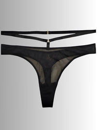See Through Σετ Bra και String με Επένδυση