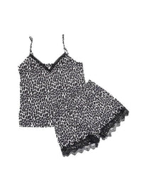 Sexy Animal Print Set Babydoll με Σορτς