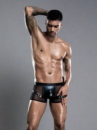 Μαύρο Wetlook Ανδρικό Boxer