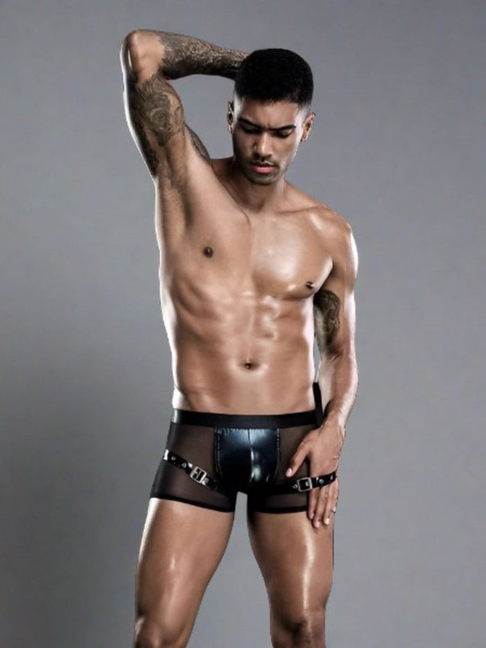 Μαύρο Wetlook Ανδρικό Boxer