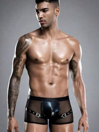 Μαύρο Wetlook Ανδρικό Boxer