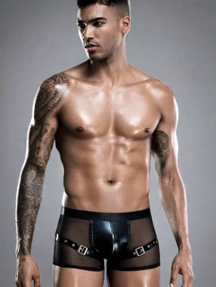Μαύρο Wetlook Ανδρικό Boxer
