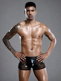 Μαύρο Wetlook Ανδρικό Boxer