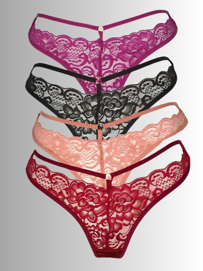 String Brazil με δαντέλα και κορδονάκια – Juicy String