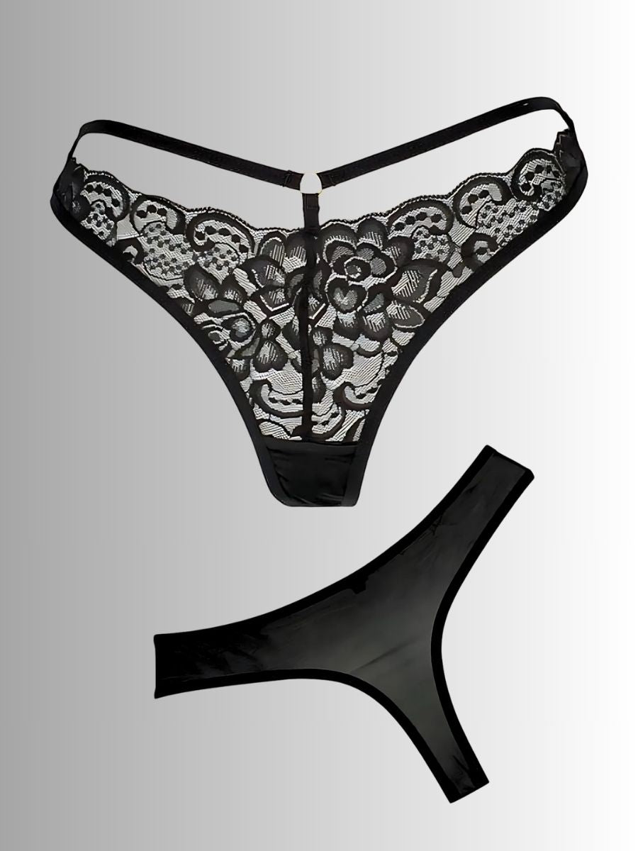 String Brazil με δαντέλα και κορδονάκια – Juicy String