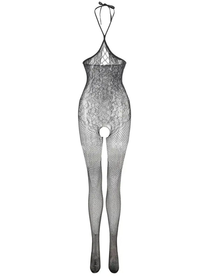 Sexy Διχτυωτό Open Cup Bodystocking Plus Size