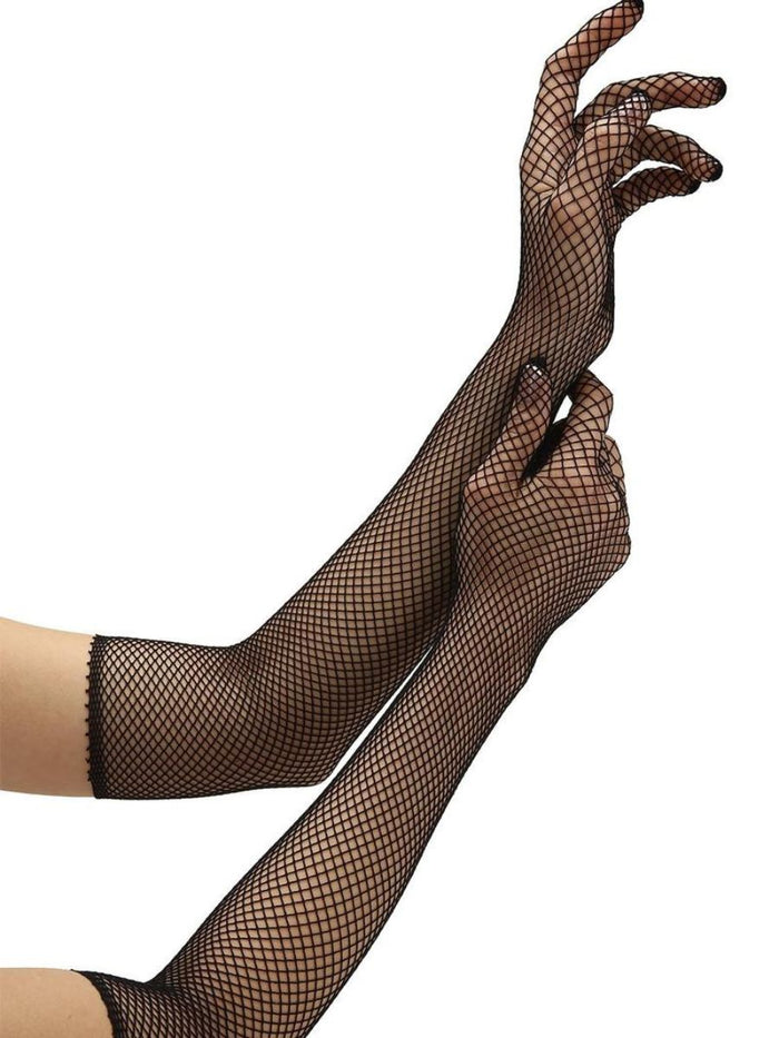 Sexy Διχτυωτά Μακριά Ελαστικά Γάντια, One Size – Juicy String