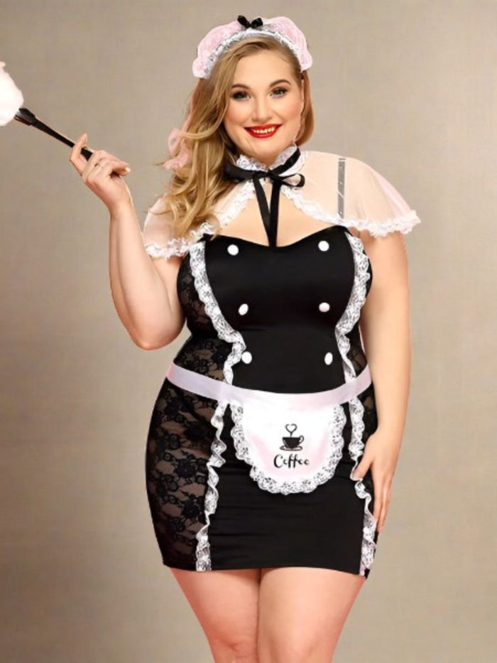 Sexy Στολή Υπηρέτριας Ιδανική για Μεγάλα Μεγέθη