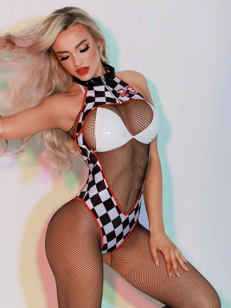 Sexy Racing Costume Bodystocking για σέξι και εκρηκτικές εμφανίσεις, One Size – Juicy String