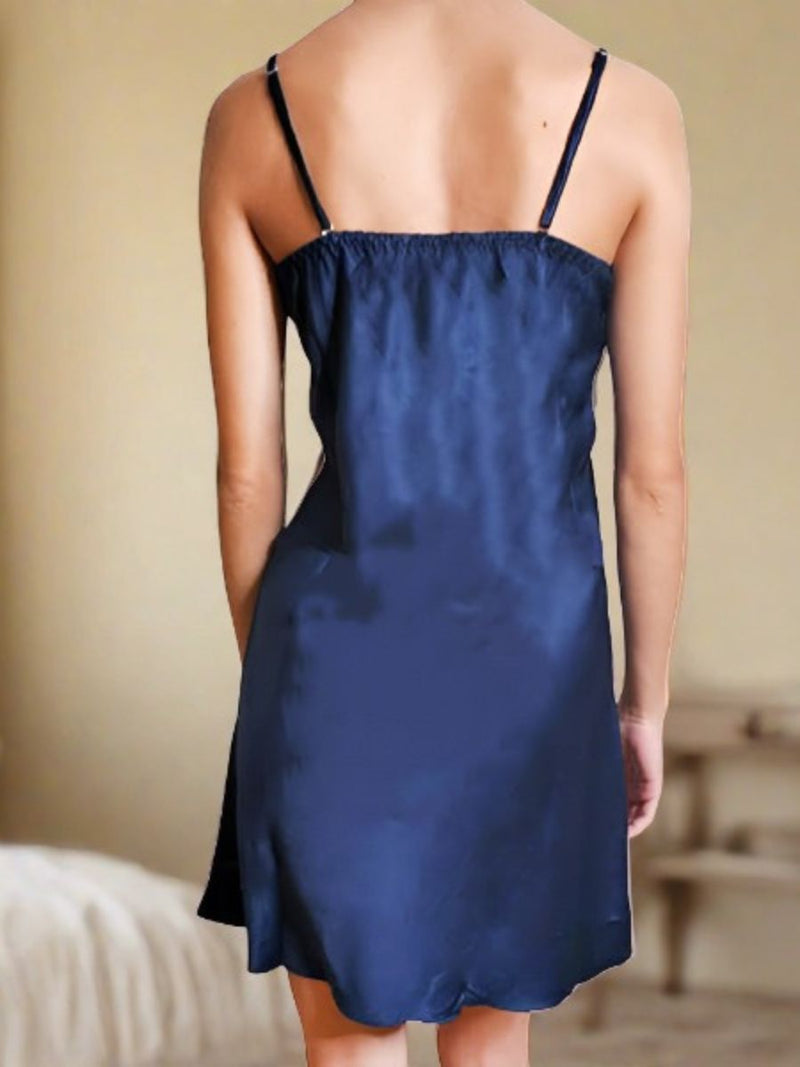 Sexy Σατέν Αέρινο Babydoll με Λάστιχο στην Πλάτη