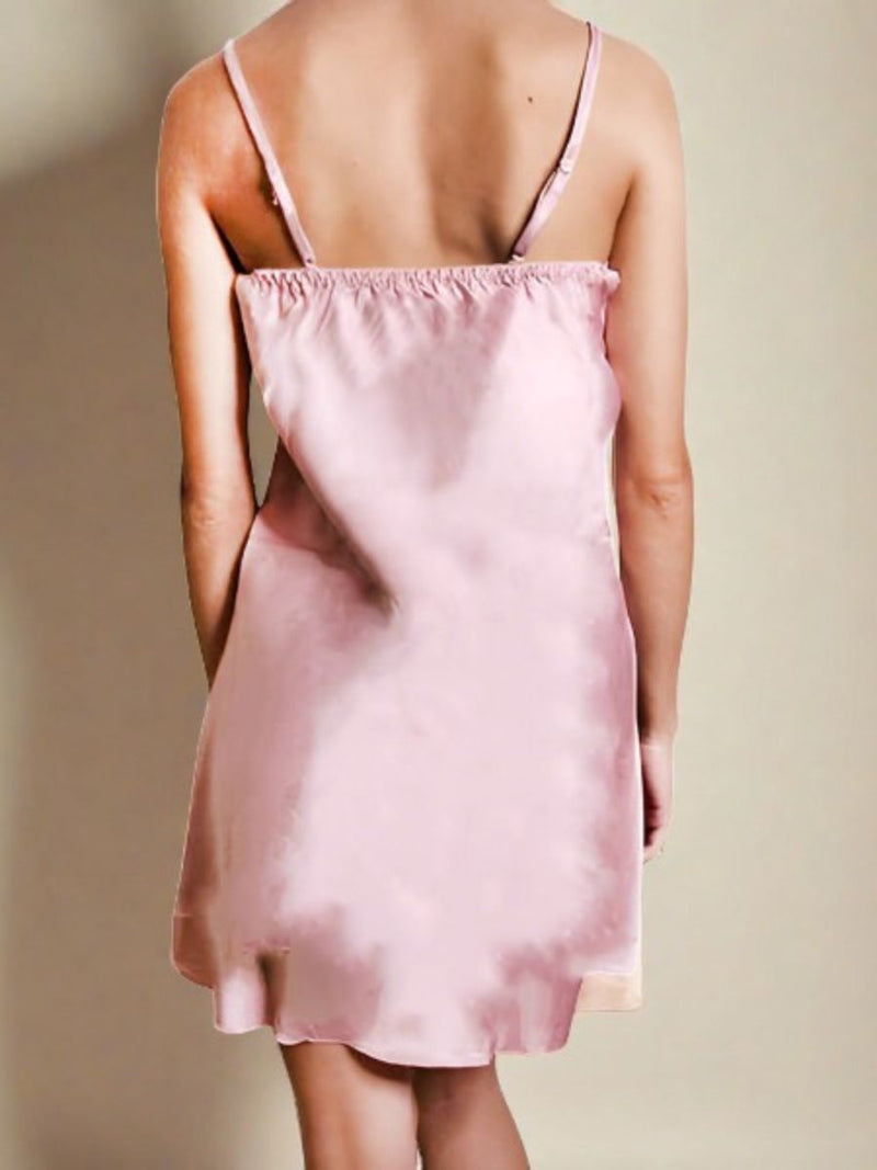 Sexy Σατέν Αέρινο Babydoll με Λάστιχο στην Πλάτη