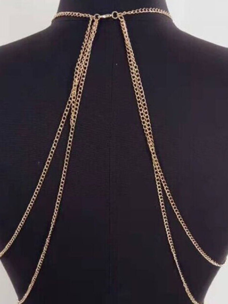 Sexy Top με Αλυσίδες και Strass για Μοναδικές Εμφανίσεις