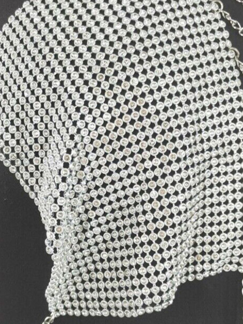 Sexy Top με Αλυσίδες και Strass για Μοναδικές Εμφανίσεις