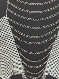 Sexy Top με Αλυσίδες και Strass για Μοναδικές Εμφανίσεις