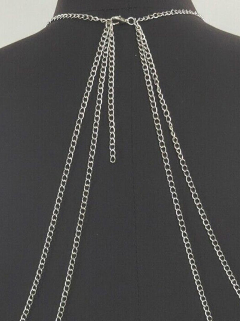 Sexy Top με Αλυσίδες και Strass για Μοναδικές Εμφανίσεις