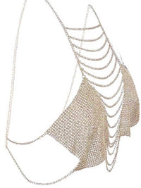 Sexy Top με Αλυσίδες και Strass για Μοναδικές Εμφανίσεις