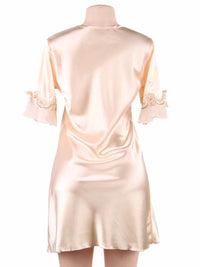 Μεταξένιο νυχτικό με κέντημα και casual γραμμή – Juicy String Sleepwear