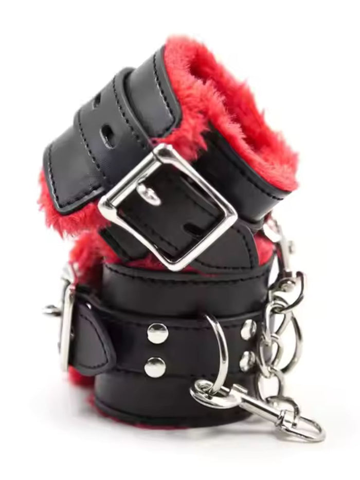 Ρυθμιζόμενες Δερμάτινες Χειροπέδες Bondage με Αλυσίδα 🔗❤️