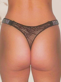 String με Δαντέλα και Strass Love Secret
