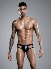 Wetlook Sexy Jockstrap με Διπλό Λάστιχο