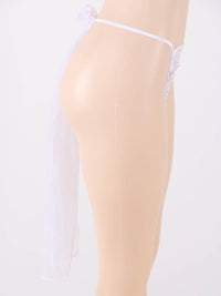 Λευκό δαντελένιο bridal εσώρουχο με τούλι – Juicy String