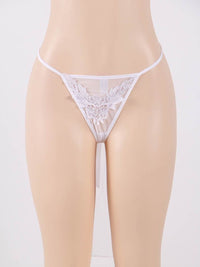 Λευκό δαντελένιο bridal εσώρουχο με τούλι – Juicy String