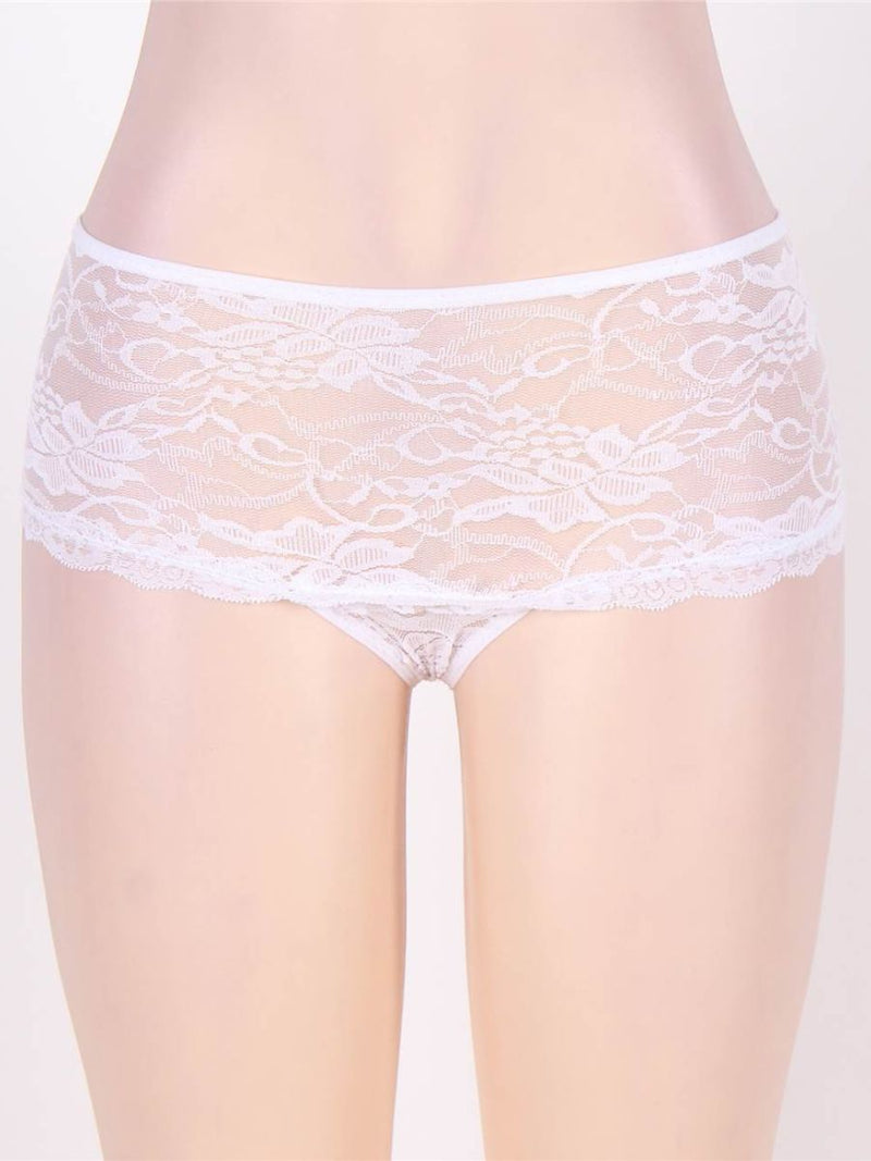 Λευκό σέξι εσώρουχο με άνοιγμα στον καβάλο – Juicy String