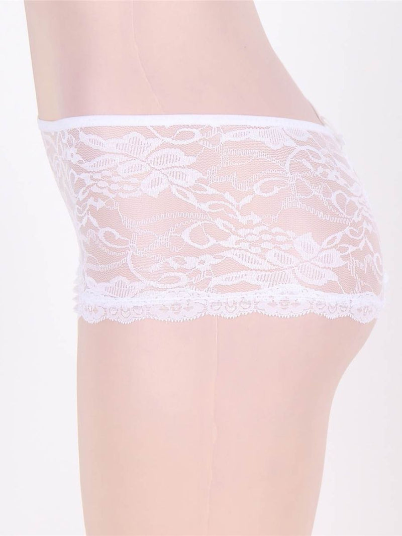 Λευκό σέξι εσώρουχο με άνοιγμα στον καβάλο – Juicy String