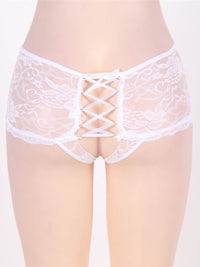 Λευκό σέξι εσώρουχο με άνοιγμα στον καβάλο – Juicy String