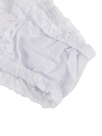 Λευκό κορμάκι lingerie με push-up cups και δαντέλα – Juicy String