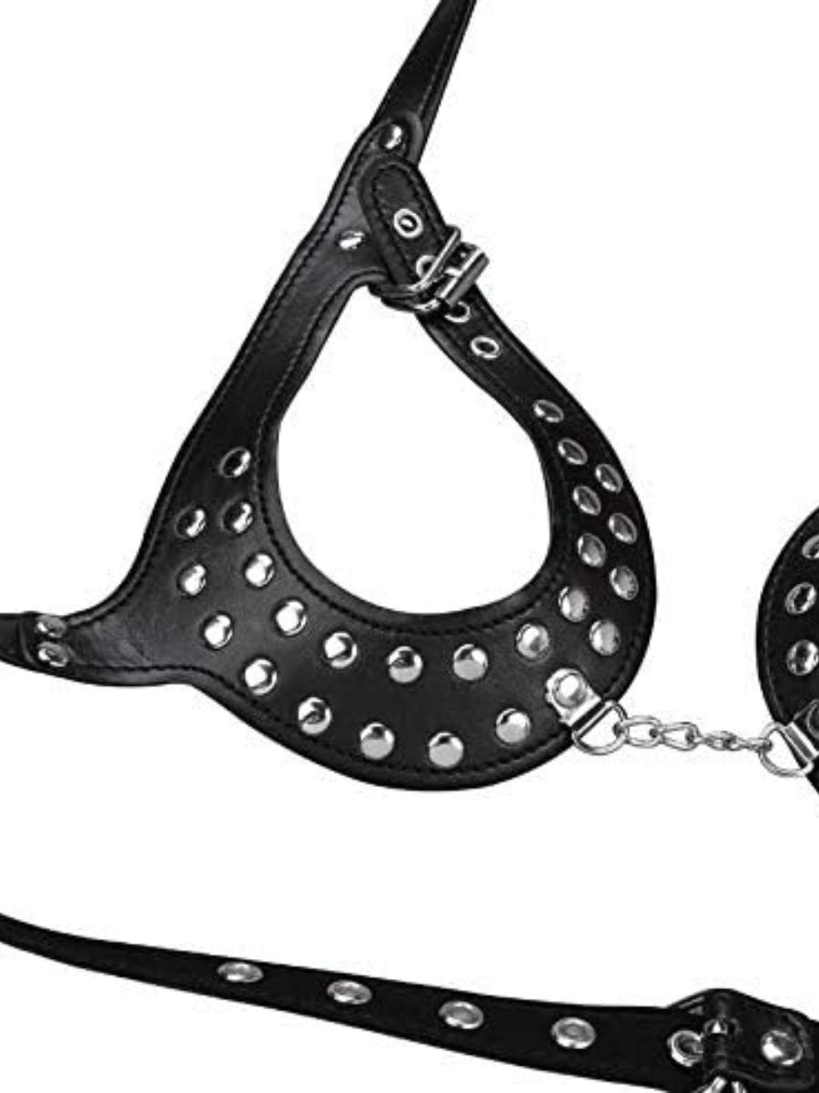 Γυναικείο Δερμάτινο Harness – Gothic Στήθους ✨🖤