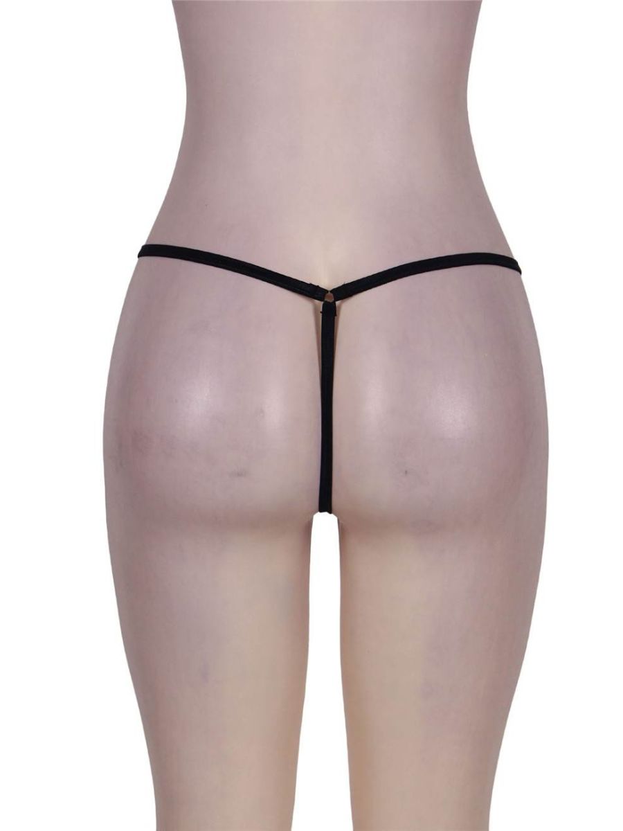 Μαύρο στρινγκ με φερμουάρ μπροστά – Juicy String